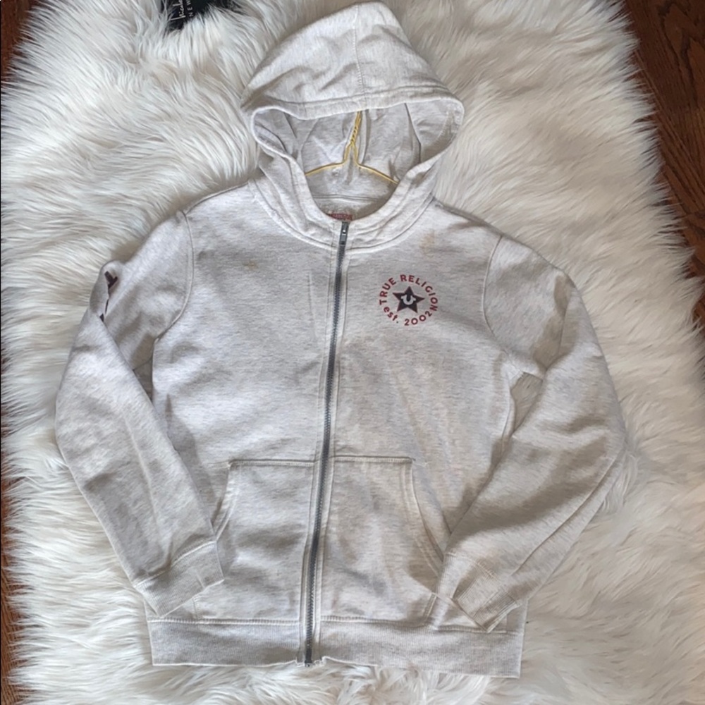 True religion zip up sweater hoodie boys large